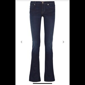 - 7FAM Kaylie Deep Blue Low-rise Flared Leg Jeans Y2K